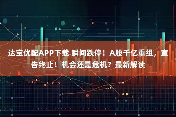 达宝优配APP下载 瞬间跌停！A股千亿重组，宣告终止！机会还是危机？最新解读
